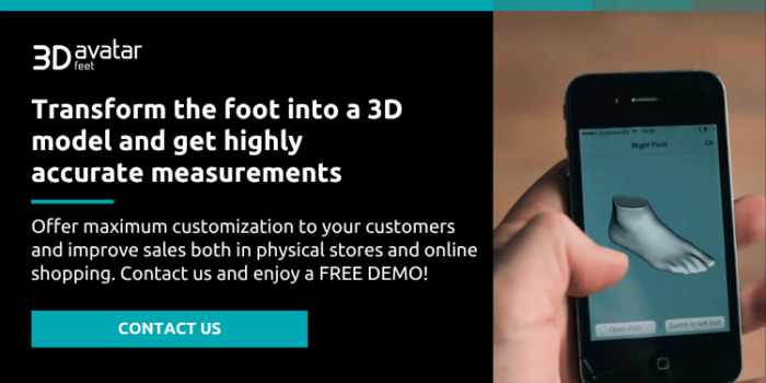 Contact 3D Avatar Feet and enjoy free DEMO - ·3D foot scanning app for business